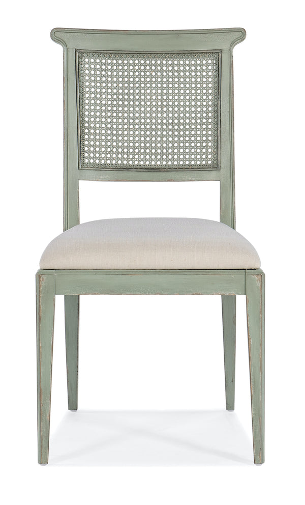 Hooker Furniture Charleston Upholstered Seat Verdigris Green Side Chair