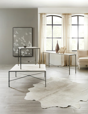 Hooker Furniture Creamy Fudge Marble Top End Table