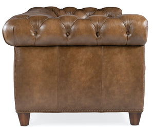 Hooker Furniture Chester Tufted Stationary Leather Sofa