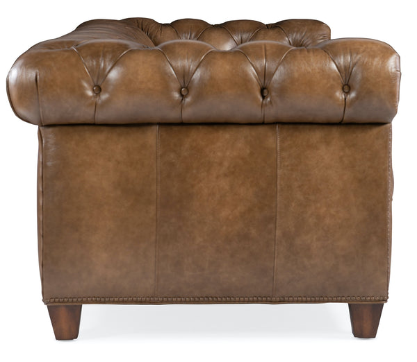 Hooker Furniture Chester Tufted Stationary Leather Sofa