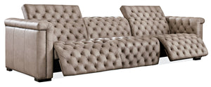 Hooker Furniture Savion Grandier Power Recliner Leather Sofa with Power Headrest