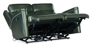 Hooker Furniture Hamilton Sarzana Portal Leather Power Leather Loveseat with Power Headrest
