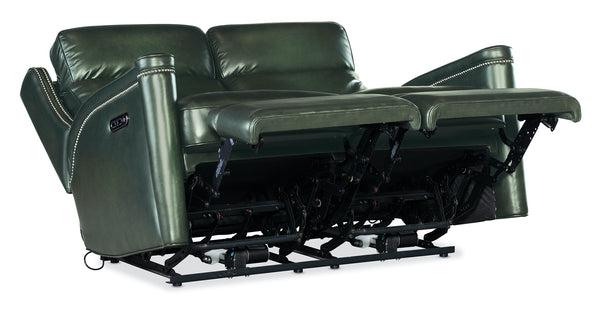 Hooker Furniture Hamilton Sarzana Portal Leather Power Leather Loveseat with Power Headrest