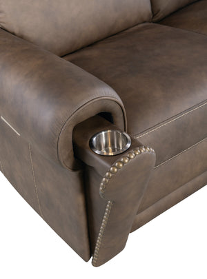Hooker Furniture Duncan Power Leather Loveseat with Power Headrest & Lumbar