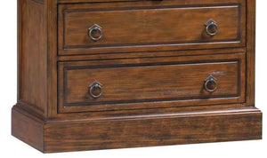 Crestview Hawthorne Estate Distressed Pecan Curio Cabinet