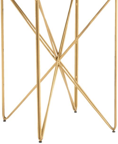Crestview Darby Gold/White Accent Table