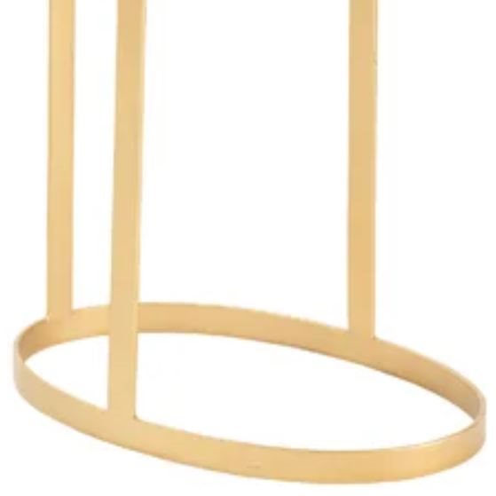Crestview Victoria Gold/White Accent Table