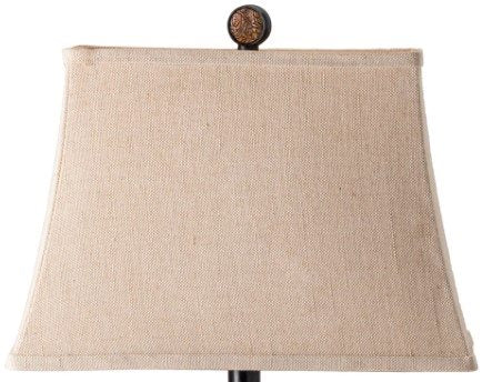 Crestview Resin Tooled Leather Black/Brown/Tan Table Lamp