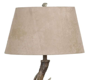 Crestview Deer Shed Resin Weathered Antler Table Lamp