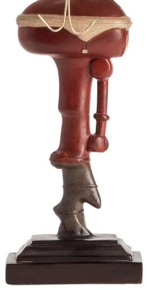 Crestview Outboard Red & Antique White Accent Lamp