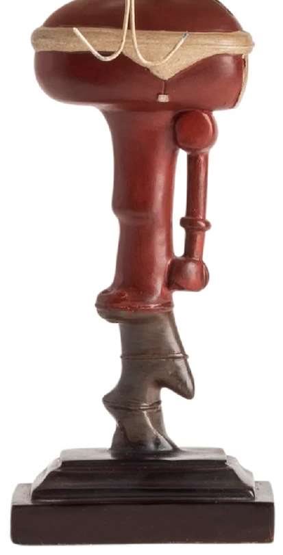 Crestview Outboard Red & Antique White Accent Lamp