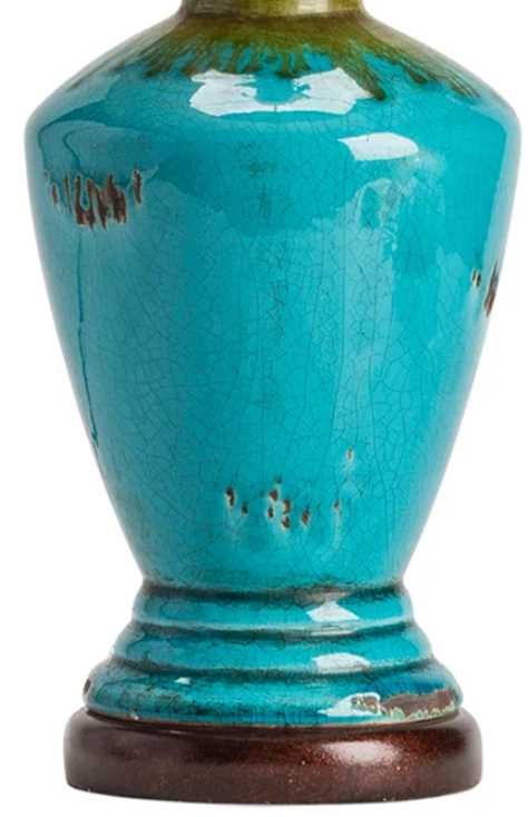 Crestview Napa Distressed Turquoise Table Lamp