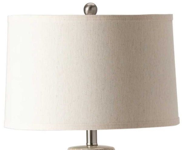 Crestview Melrose Textured Silver Table Lamp
