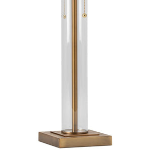 Crestview Enlight Antique Brass Pull Chain Table Lamp