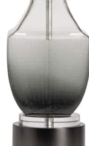 Crestview Mccance Grey Glass/Gun Metal Table Lamp