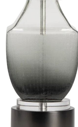 Crestview Mccance Grey Glass/Gun Metal Table Lamp