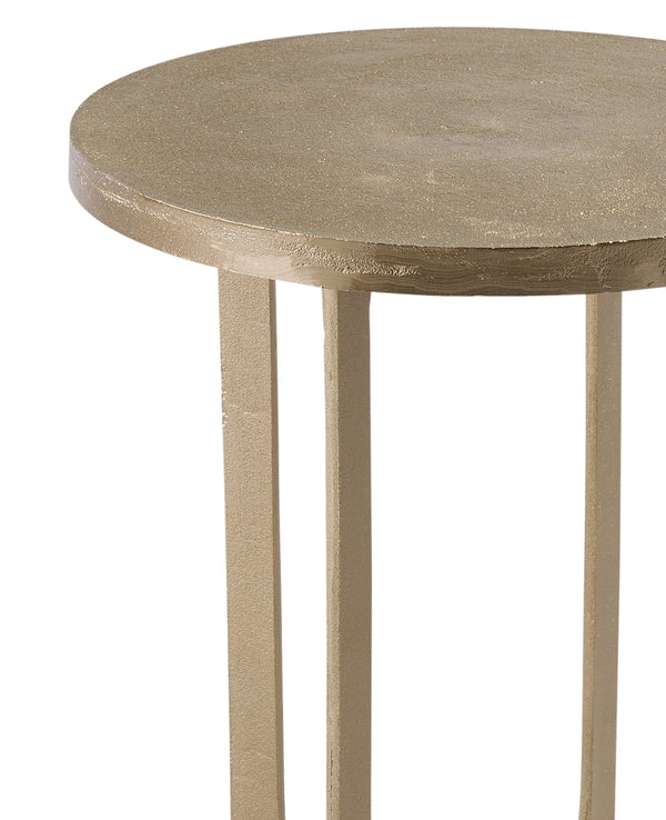 Bassett Mirror Modern Gold Metal Ava Round Accent Table