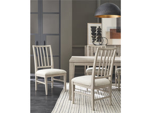 Universal Coalesce Asbury Oyster Upholstered Dining Side Chair in Rolling Fog