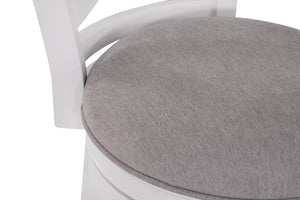 American Woodcrafters Belmont X-Back Wooden Bar Stool White