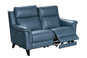Barcalounger Masen Bluegray Kester Leather Recliner Loveseat