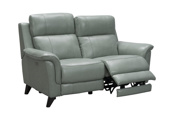 Barcalounger Lorenzo Mint Kester Leather Recliner Loveseat