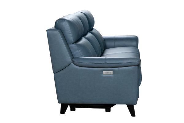 Barcalounger Masen Bluegray Kester Leather Recliner Sofa