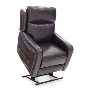 Barcalounger Rainer Walnut Longview Leather Thermalift Chair Recliner