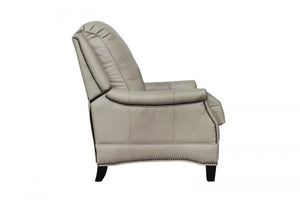Barcalounger Shoreham Cream Ashebrooke Leather High/Low-Leg Recliner Chair