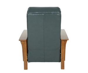 Barcalounger Highland Emerald Mission Leather High/Low-Leg Recliner Chair