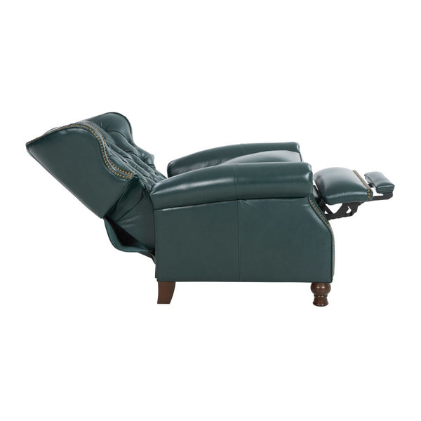 Barcalounger Highland Emerald Presidential Leather High/Low-Leg Recliner Chair