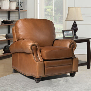 Barcalounger Chaps Saddle Longhorn Leather High/Low-Leg Recliner Chair
