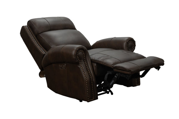 Barcalounger Ashford Walnut Blair Big & Tall Power Leather Recliner