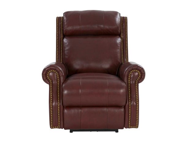 Barcalounger Marisol Cabernet Blair Big & Tall Power Leather Recliner