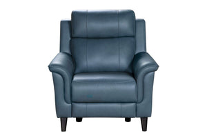 Barcalounger Masen Bluegray Kester Leather Recliner Chair