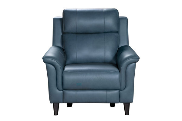 Barcalounger Masen Bluegray Kester Leather Recliner Chair