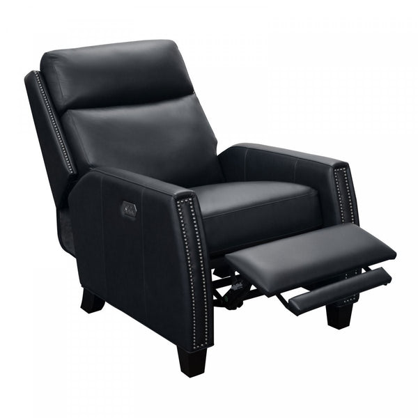 Barcalounger Shoreham Blue Anaheim Big & Tall Power Leather Recliner Chair