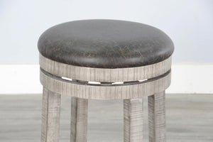 Sunny Designs Alpine Grey 24 Inch Swivel Stool with Cushioned Seat