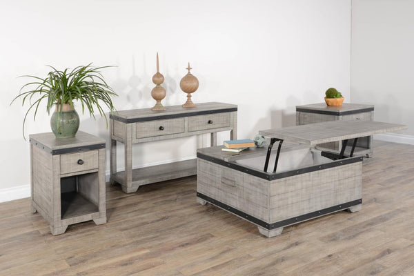 Sunny Designs Alpine Grey Coffee Table with Lift-Top & Casters