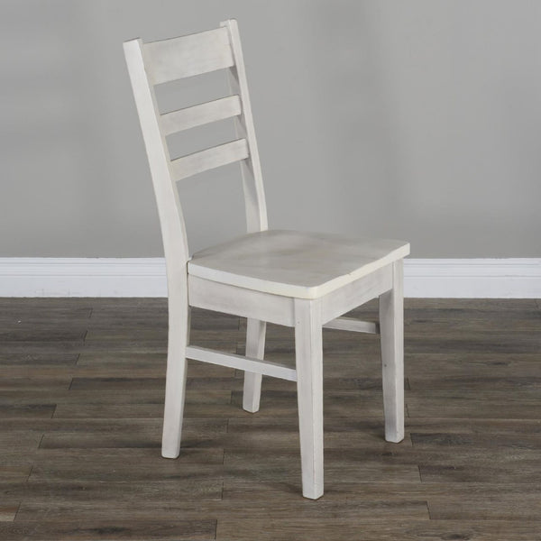 Sunny Designs Bayside Marble White Ladderback Dining Chair
