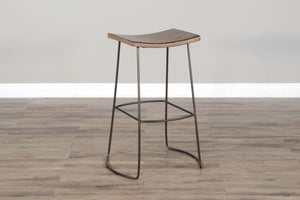 Sunny Designs Doe Valley Buckskin 30 Inch Stool Wood Seat