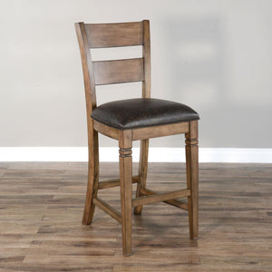 Sunny Designs Doe Valley Buckskin Barstool with Cushioned Seat