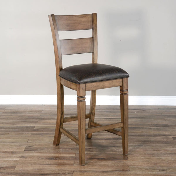 Sunny Designs Doe Valley Buckskin Barstool with Cushioned Seat