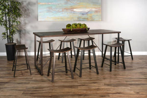 Sunny Designs Homestead Tobacco Leaf Friendship Counter-Height Table