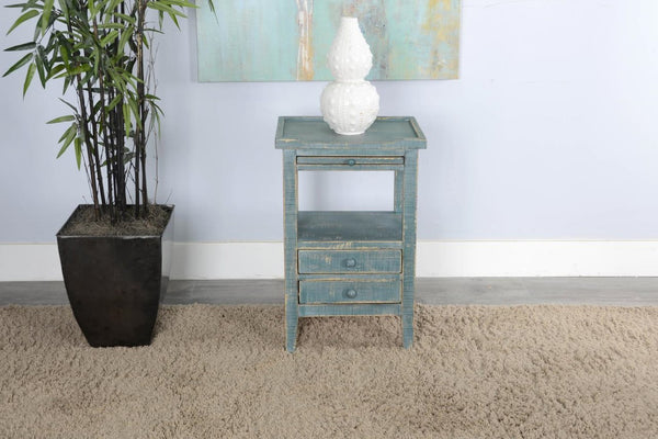 Sunny Designs Marina 27 Inch Sea Grass Side Table