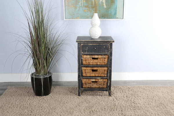Sunny Designs Marina Black Sand Storage Coffee Table