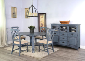 Sunny Designs Marina Ocean Blue 54 Inch Round Dining Table