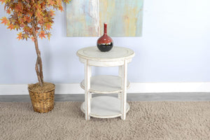 Sunny Designs Marina White Sand 27 Inch Side Table