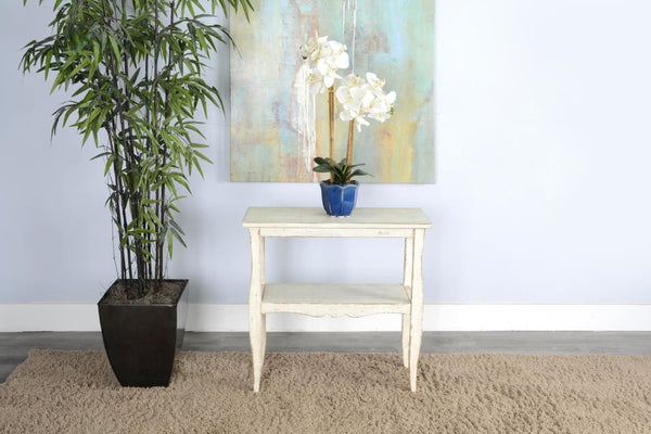 Sunny Designs Marina White Sand 28 Inch Side Table