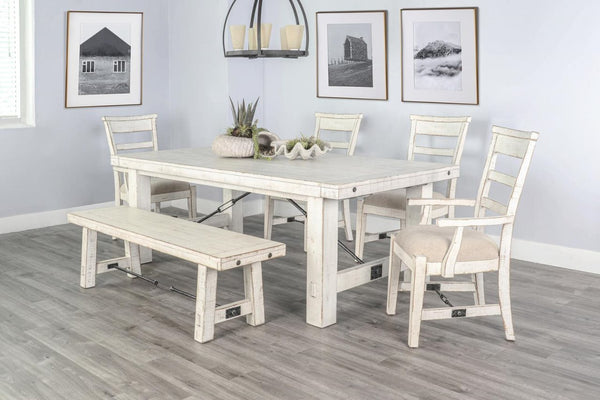Sunny Designs Marina White Sand Extension Dining Table