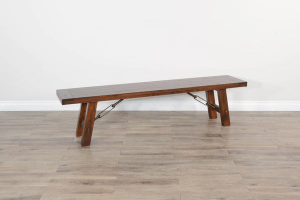 Sunny Designs Tuscany 72 Inch Vintage Mocha Bench